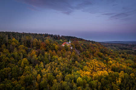 The Baroque pilgrimage area of Skalka, consisting of a church, a monastery and a hermitage, was built at the end of the 17th century. The temple is dedicated to St. Mary Magdalene.の写真素材