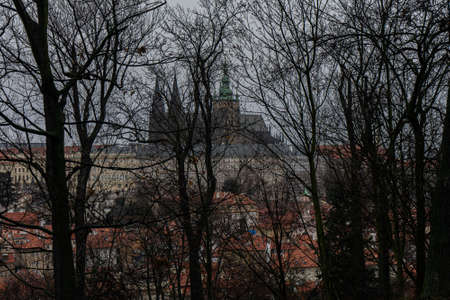 Mala Strana in Prague was founded by King Ottokar II of Bohemia in 1257. Position on the left (west) bank of the Vltava river.の写真素材