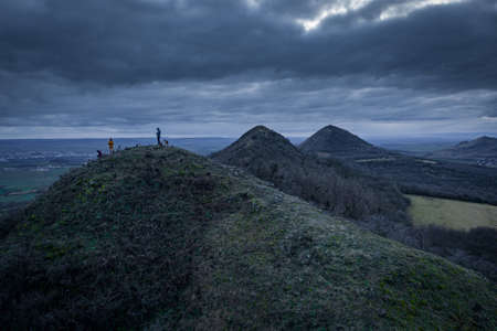 Central Bohemian Highlands is located in northern Bohemia in the Czech Republic. The range is about 80 km long, extending from Ceska Lipa in the northeast of Louny.の写真素材