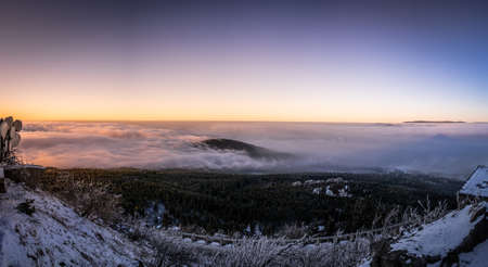 Jested is a mountain in the north of the Czech Republic, southwest of Liberec. With a promise of 517 meters, it is the eleventh most prominent mountain in the Czech Republic.の写真素材