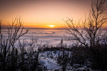 Jested is a mountain in the north of the Czech Republic, southwest of Liberec. With a promise of 517 meters, it is the eleventh most prominent mountain in the Czech Republic.の写真素材