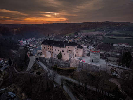 Cesky Sternberk Castle is a Bohemian castle in the mid-13th century, located on the west side of the River Sazava overlooking the village with the same name of the Central.のeditorial素材