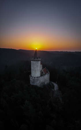 Kokorin Castle is located northeast of Melnik, Czech Republic. It was built in the first half of the 14th century by order of Hynek Berka. It was heavily damaged during the Hussite Wars.のeditorial素材
