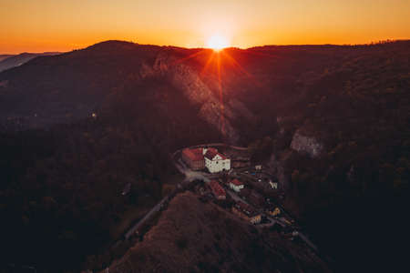 Saint John under the Cliff is a village in the Central Region, Beroun district, about 30 km southwest of Prague, less than 5 km east of Beroun. Lies in the heart of the Protected Landscape Area.の写真素材