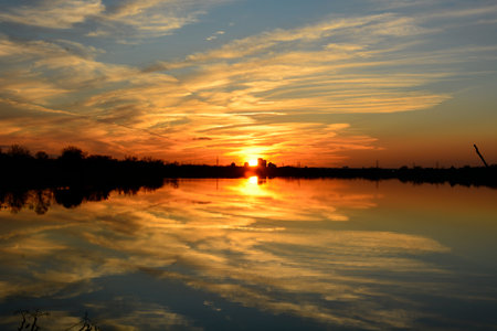 Sunset on a lake