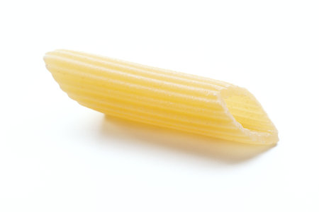 close up of italian pasta on white background.の写真素材