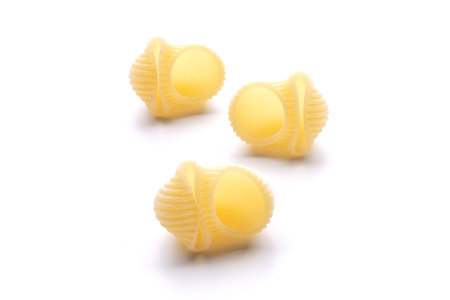 Pasta isolated on white background. Top view. Flat lay.の写真素材
