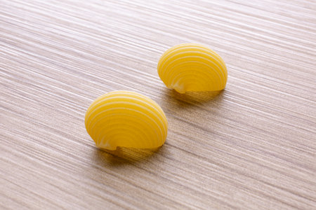 Italian pasta on a wooden background. Close up. Selective focus.の写真素材
