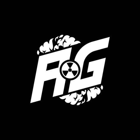 AG Initial ESport Monogram with Shape and Smoke Style template vectorのイラスト素材