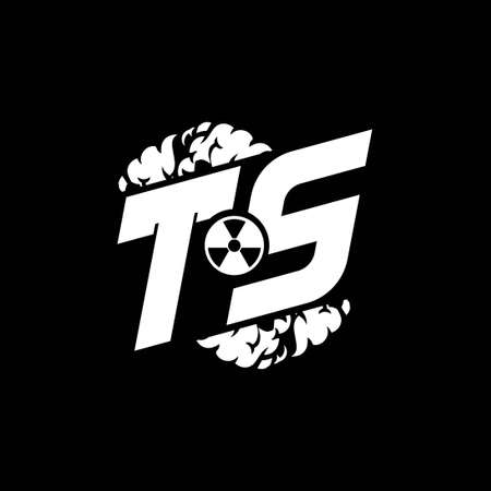 TS Initial ESport Monogram with Shape and Smoke Style template vectorのイラスト素材