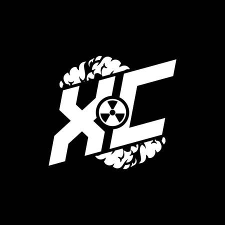 XC Initial ESport Monogram with Shape and Smoke Style template vectorのイラスト素材