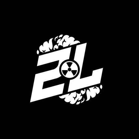 ZL Initial ESport Monogram with Shape and Smoke Style template vectorのイラスト素材
