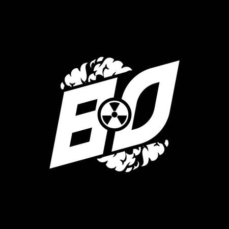 BO Initial ESport Monogram with Shape and Smoke Style template vectorのイラスト素材