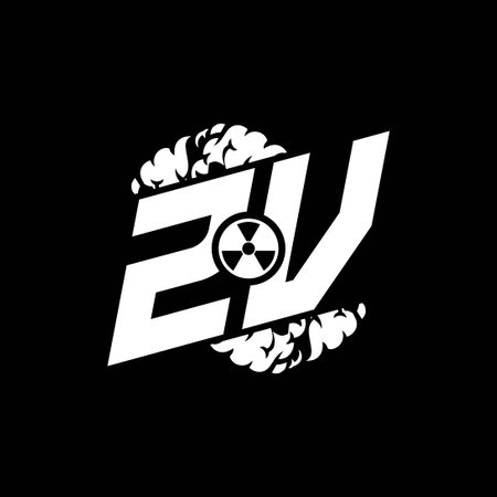 ZV Initial ESport Monogram with Shape and Smoke Style template vectorのイラスト素材