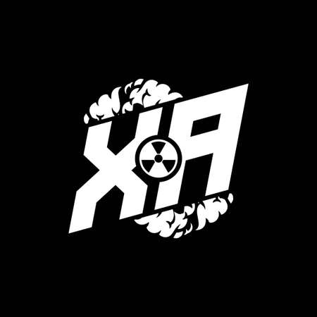 XA Initial ESport Monogram with Shape and Smoke Style template vectorのイラスト素材