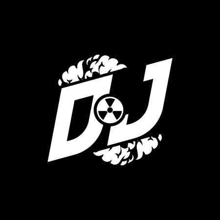 DJ Initial ESport Monogram with Shape and Smoke Style template vectorのイラスト素材