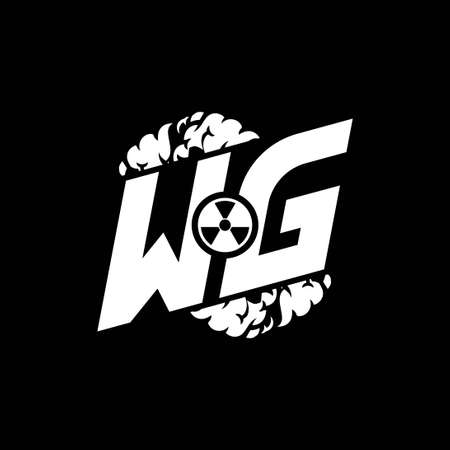 WG Initial ESport Monogram with Shape and Smoke Style template vectorのイラスト素材