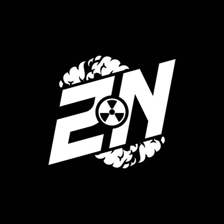 ZN Initial ESport Monogram with Shape and Smoke Style template vectorのイラスト素材