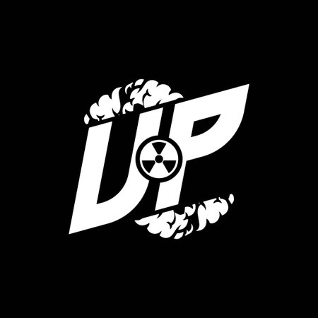 UP Initial ESport Monogram with Shape and Smoke Style template vectorのイラスト素材