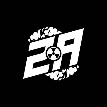 ZA Initial ESport Monogram with Shape and Smoke Style template vectorのイラスト素材