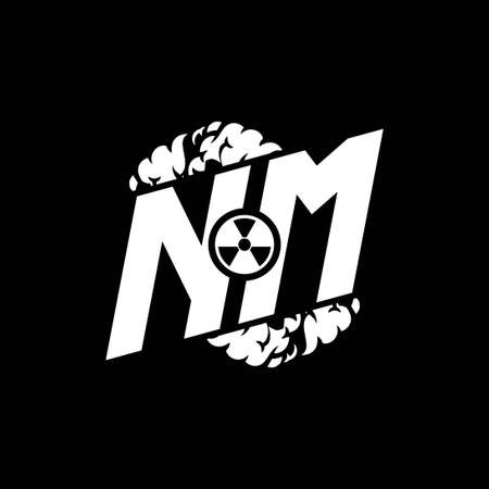 NM Initial ESport Monogram with Shape and Smoke Style template vectorのイラスト素材