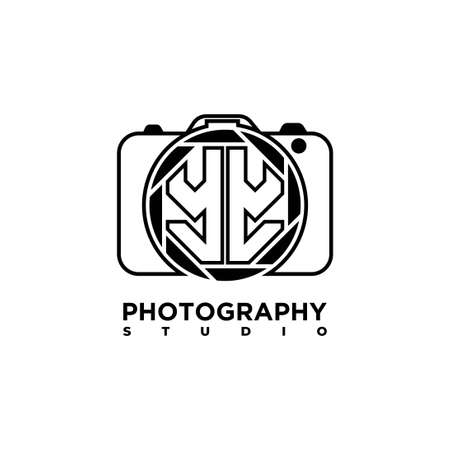 YY Logo letter Geometric Photograph Camera shape style template vectorのイラスト素材