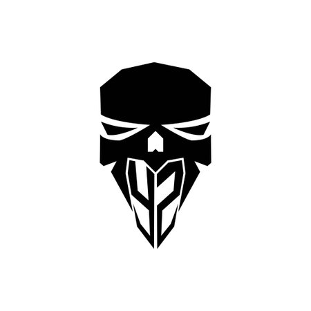 YZ Initial ESport gaming logo. Modern head Skull shape template vector logoのイラスト素材