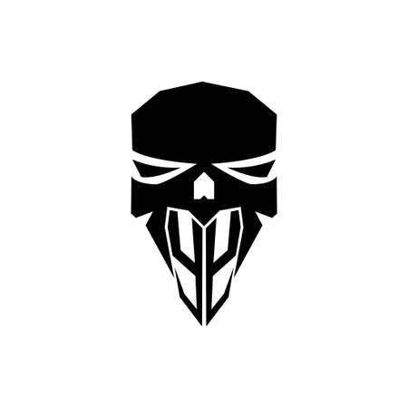 YY Initial ESport gaming logo. Modern head Skull shape template vector logoのイラスト素材