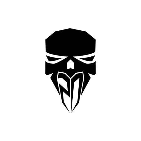 ZO Initial ESport gaming logo. Modern head Skull shape template vector logoのイラスト素材