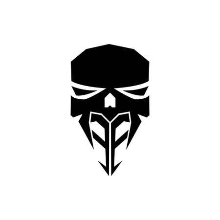 EE Initial ESport gaming logo. Modern head Skull shape template vector logoのイラスト素材