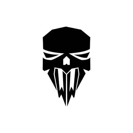WW Initial ESport gaming logo. Modern head Skull shape template vector logoのイラスト素材