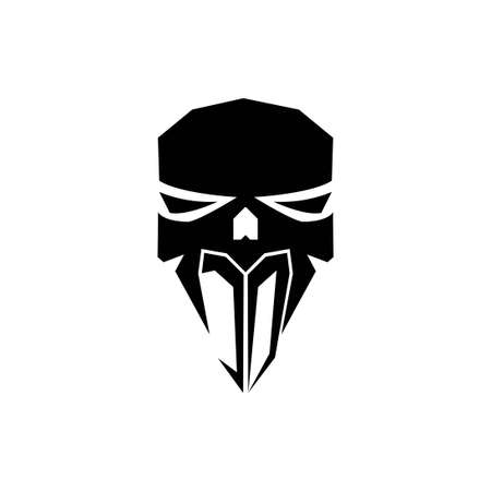 CO Initial ESport gaming logo. Modern head Skull shape template vector logoのイラスト素材