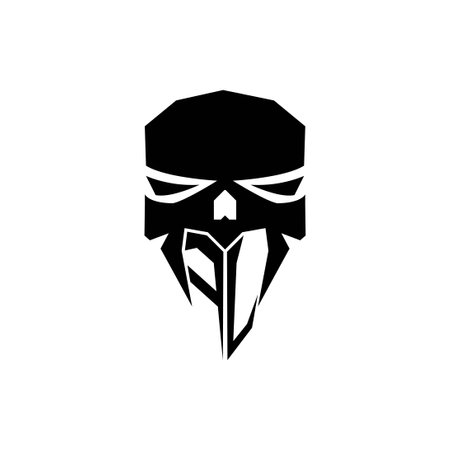 FJ Initial ESport gaming logo. Modern head Skull shape template vector logoのイラスト素材