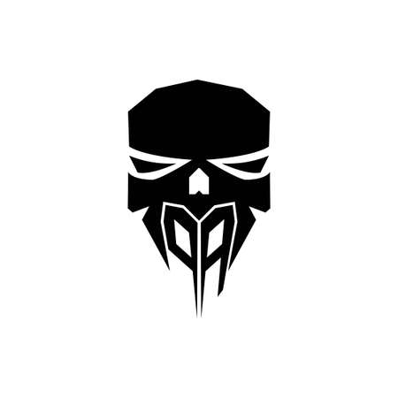 PA Initial ESport gaming logo. Modern head Skull shape template vector logoのイラスト素材