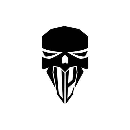 UY Initial ESport gaming logo. Modern head Skull shape template vector logoのイラスト素材