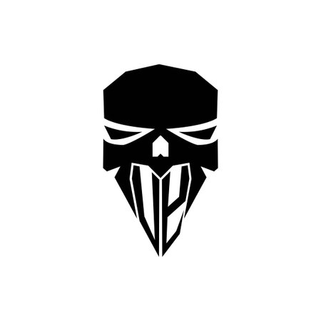 VY Initial ESport gaming logo. Modern head Skull shape template vector logoのイラスト素材