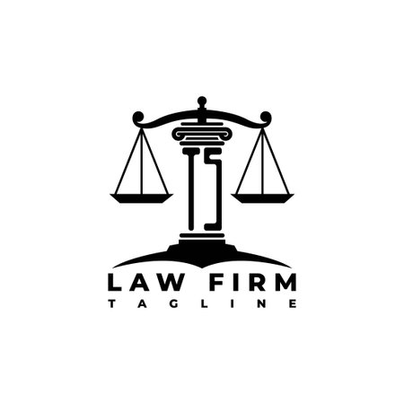 TS Monogram Logo Letter Pillars Geometric shape style vector, Law Firm Companyのイラスト素材