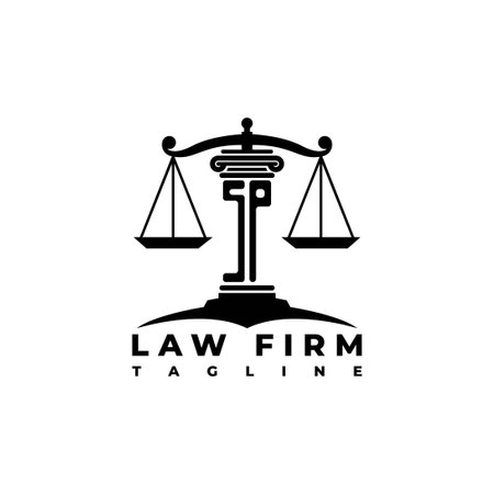 SP Monogram Logo Letter Pillars Geometric shape style vector, Law Firm Companyのイラスト素材