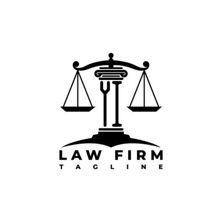 YI Monogram Logo Letter Pillars Geometric shape style vector, Law Firm Companyのイラスト素材