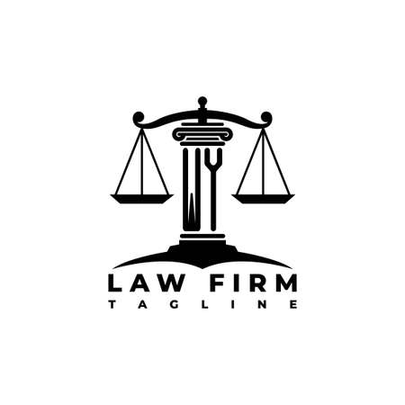 WY Monogram Logo Letter Pillars Geometric shape style vector, Law Firm Companyのイラスト素材