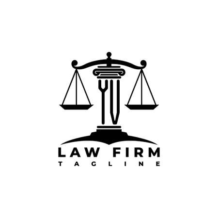 YV Monogram Logo Letter Pillars Geometric shape style vector, Law Firm Companyのイラスト素材
