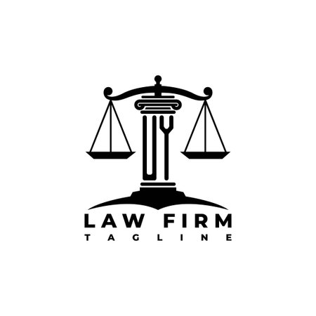 UY Monogram Logo Letter Pillars Geometric shape style vector, Law Firm Companyのイラスト素材