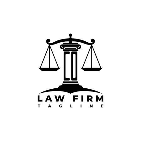 CO Monogram Logo Letter Pillars Geometric shape style vector, Law Firm Companyのイラスト素材