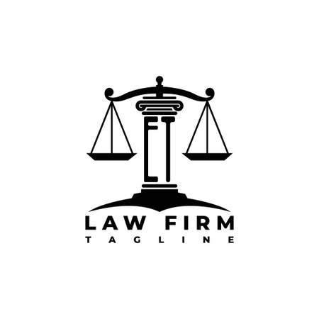 ET Monogram Logo Letter Pillars Geometric shape style vector, Law Firm Companyのイラスト素材