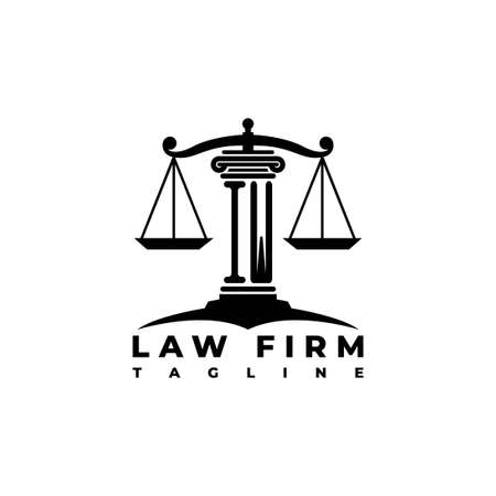 IW Monogram Logo Letter Pillars Geometric shape style vector, Law Firm Companyのイラスト素材