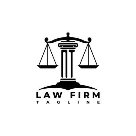 NT Monogram Logo Letter Pillars Geometric shape style vector, Law Firm Companyのイラスト素材