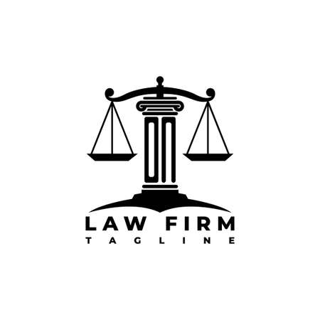 ON Monogram Logo Letter Pillars Geometric shape style vector, Law Firm Companyのイラスト素材