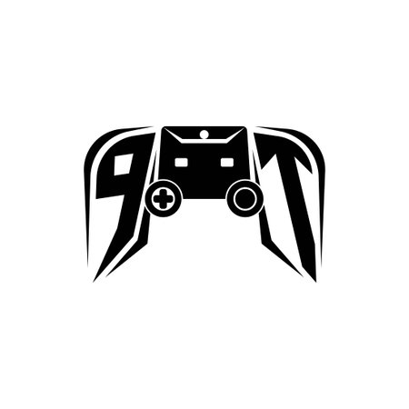 PT Initial ESport gaming logo. Game console shape style vector templateのイラスト素材