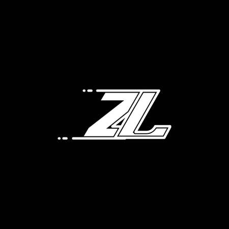 Initial ZL logo design with Shape style, Logo business branding.のイラスト素材
