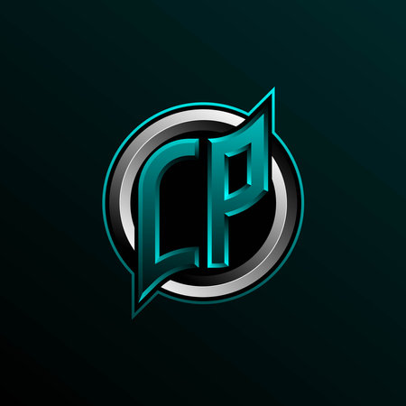 Initial CP logo design, Initial CP logo design with Circle style, Logo for game, esport, community or business.のイラスト素材